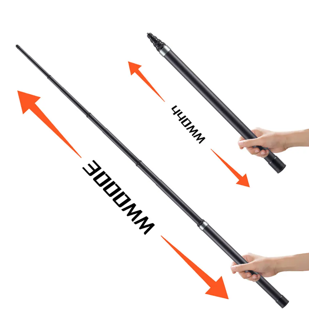 3 m carbon fiber selfie stick for insta360 camera lengthening ultra-long stealth aerial extension stick selfie