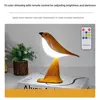 Creative Magpie Table Lamp Aroma USB Charging Adjustable Brightness Bird Table Lamp With Remote Control For Bedroom Phone Stand 4