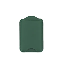 Magnetic Leather Wallet Case with Card Holder and Magsafe Compatibility (Grass Green)