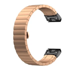 QuickFit Stainless Steel Strap for Smartwatches - 26mm & 22mm Options Available (Rose Gold - Black)