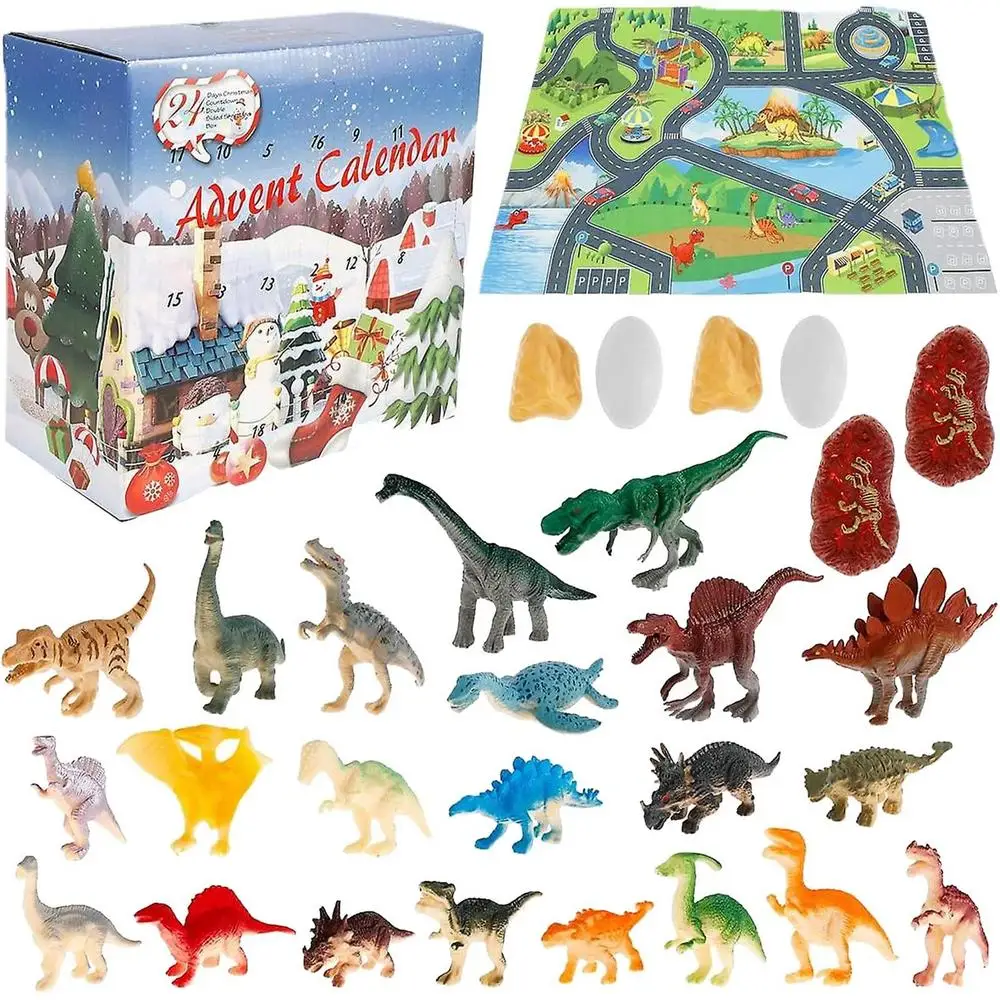 thumbnail image 1 of Calendario de Adviento de Navidad, kit de excavación de fósiles de dinosaurios, juguetes de excavación de ciencia arqueológica de Navidad, regalos de Navidad para niños, niñas y niños, 1 of 5
