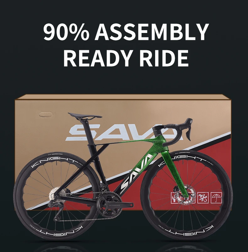 SAVA nueva hoja SLR8 C60 bicicleta de carretera de fibra de carbono, bicicleta DI2 para adultos 700C con componentes SHIMANO ULTEGRA Di2 R8170 bicicleta de carreras de alta gama