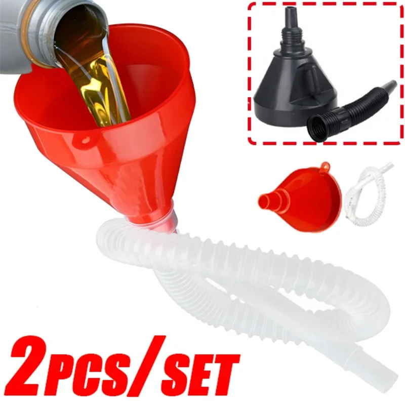 LongPipeRefuelingFunnelCarMotorcycleEngineGasolineOilFunnelTelescopicExtension