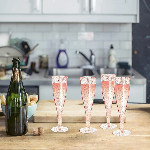 Flûtes à Champagne en Plastique de 135ml, Fournitures de ixd'Anniversaire,  de Mariage, Bar, Vin Rouge, Coupe de Crème Glacée, 5 Pièces - AliExpress