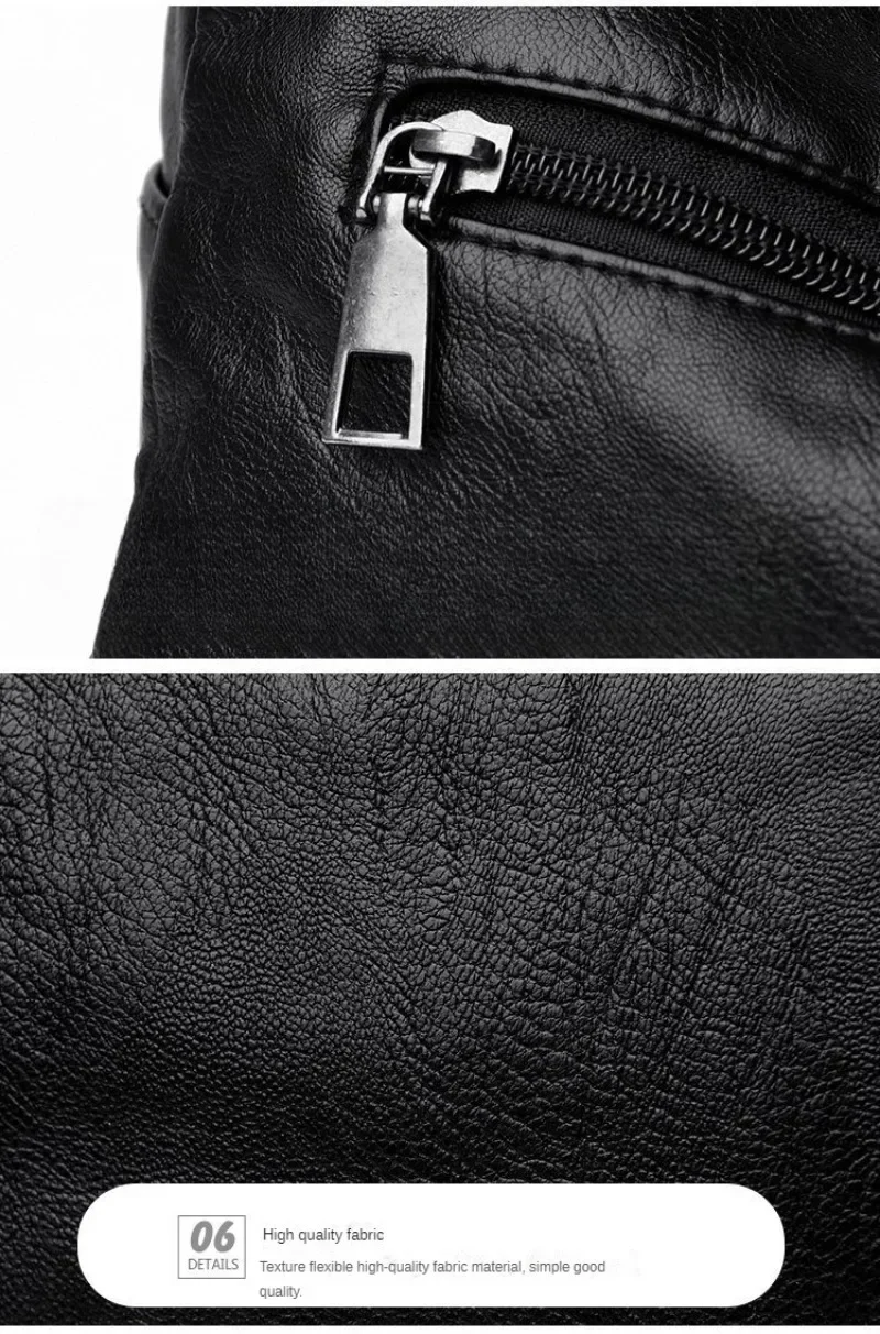 Soft Leather Shoulder Bag - Women's Crossbody Double Layered Large Capacity Tote