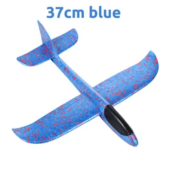 Foam Glider Airplane Toy for Kids Boys - 37cm Durable Outdoor Fun (37cm blue)