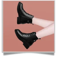 Women new winter black short boots Outdoor non slip walking shoes Casual thick soled Chelsea Boots Fashion comfort shoe Botas De - Image 4