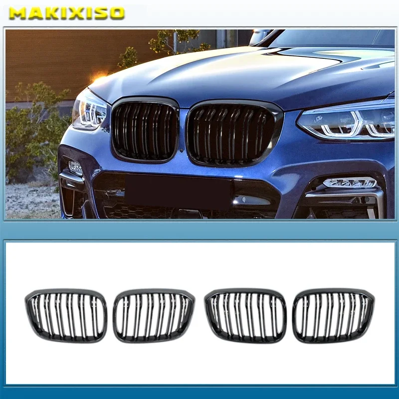 

Front Kidney Grill For BMW X3 G01 G08 X4 G02 2018-2021Pre-lci ABS Gloss Black M-tri Color Racing Grills Replacement Car Styling