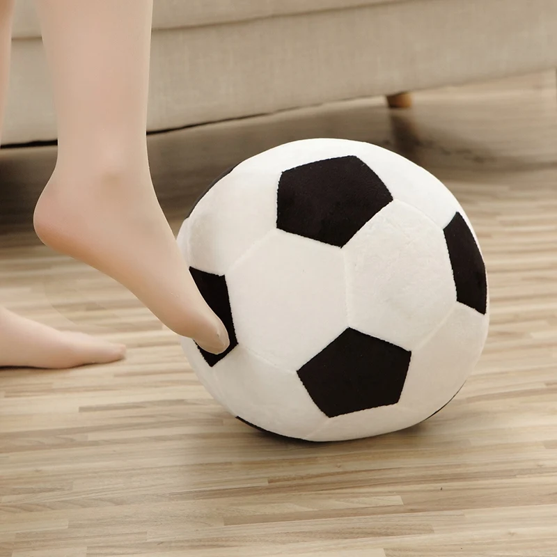 20cm/30cm/45cm Soft Football Shape Stuffed Doll Soccer Plush Toy Kids Baby Gift New Mascot Ball Party Room Decoration