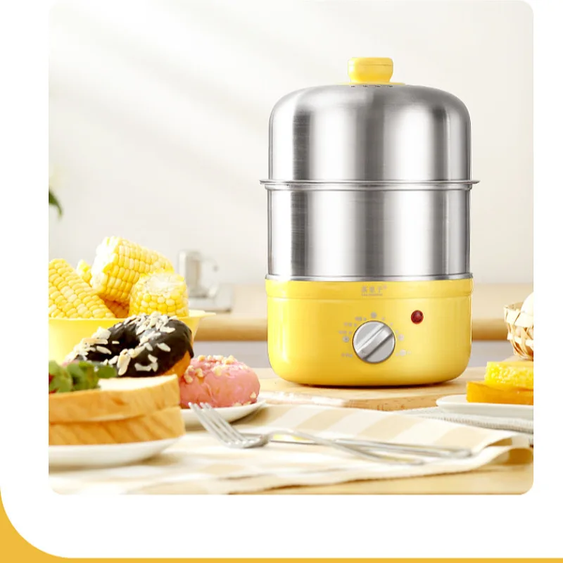 Home double-layer egg steamer all stainless steel multi-function egg steamer timed egg steamer egg steamer 5