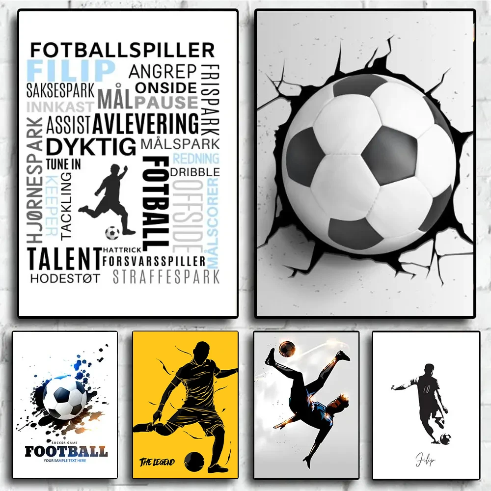 

Modern Abstract Football Creative Painting Wall Art Canvas Poster Printmaking Children's Room Home Decoration Picture Printings