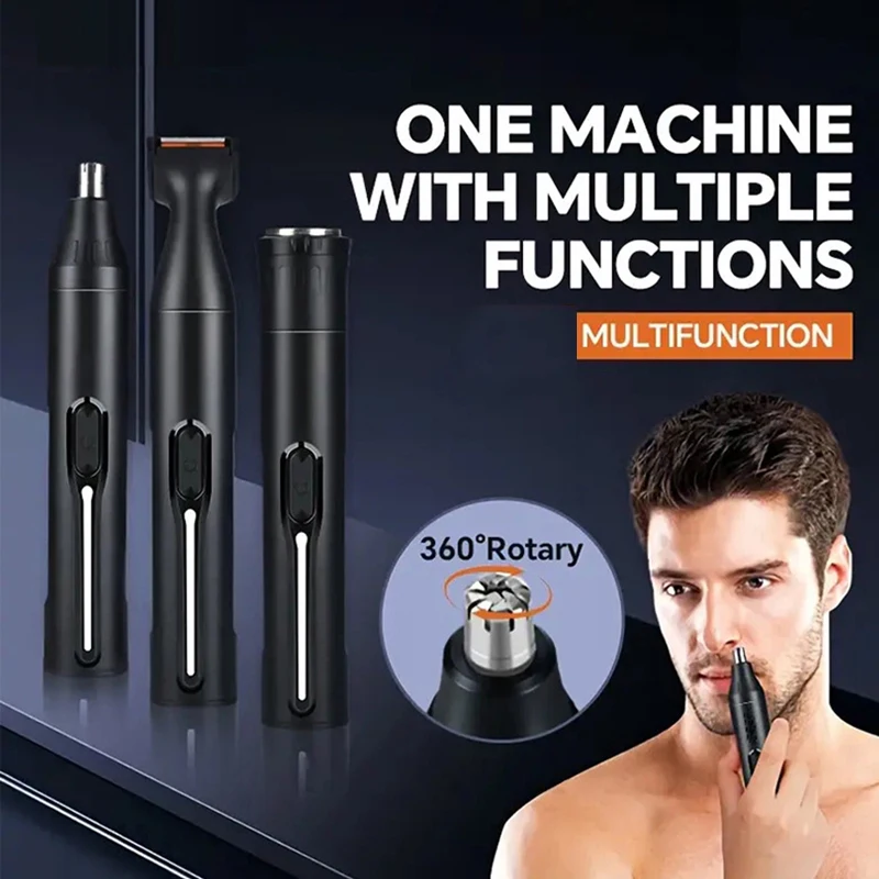 Man Body Trimmer Grooming Kit 4IN1 Multi-Functional Trimmer for Nose,Beard,Eyebrow,Private Area Hair Trimmer Personal Care Tool - Image 6