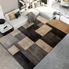 Nordic Black Brown Carpet for Living Room Home Decorations Coffee Table Large Area Plaid Rugs Bedroom Floor Mats Children Carpet 2