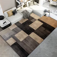 Nordic Black Brown Carpet for Living Room Home Decorations Coffee Table Large Area Plaid Rugs Bedroom Floor Mats Children Carpet 2