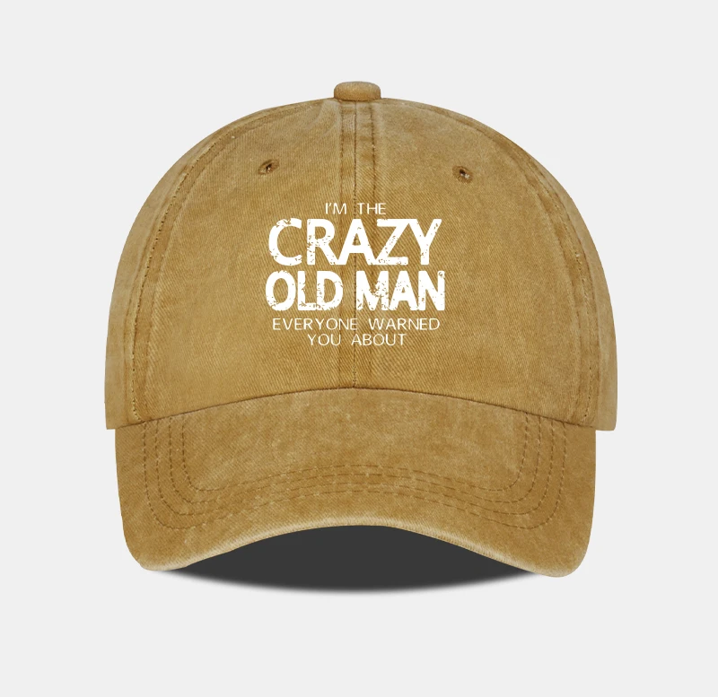 Lustige Baseballkappe mit Aufdruck „Crazy Old Man“, verstellbar, Unisex, Opa, lässiger Sonnenhut – Detail 6
