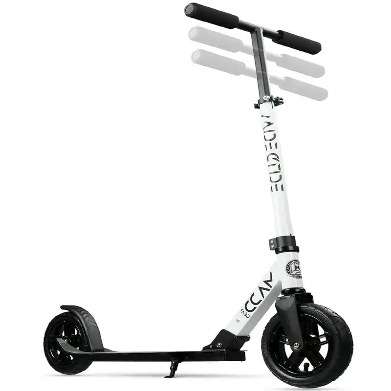 

Wide Glide Big Wheel Scooter - Large 8" Air-Filled Tires Adjustable Bar Teens Adults