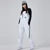 MUTUSNOW Winter Warm Waterproof Men And Women‘s Ski Strap Pants Breathable Snowboarding Trousers Male And Female Snow Overalls 1