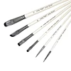 6pcs Acrylic Paint Brushes Set for Acrylic Oil Watercolor Gouache Artist Professional Painting Kits with Synthetic Nylon Tips 6