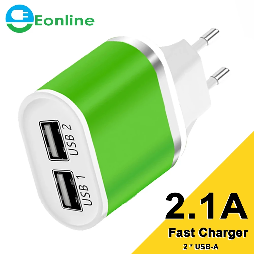 2.1a Dual Usb Charger Fast Charging Charger 2 Ports Mobile