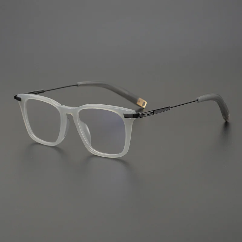 

Vintage Square Titanium Acetate Men's Eyewear Retro Full Rim Optical Prescription Eyeglasses Women Luxury Brand Glasses Frame