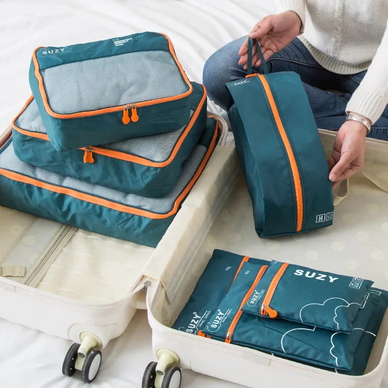 7-Piece Travel Organizer Set for Luggage and Suitcase Packing