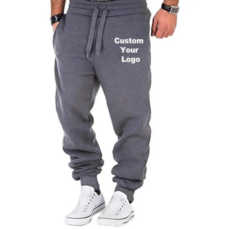 

Customize Your Logo Pants Men Fashion Sports Trousers Drawstring Jogging Pants Trousers Casual Baggy Pants Sweatpants