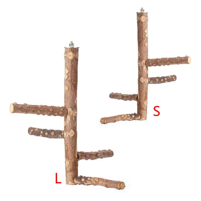 

Деревянная подставка для птиц, подставка для окуня, натуральные деревянные стержни, клюющие игрушечную клетку, аксессуары