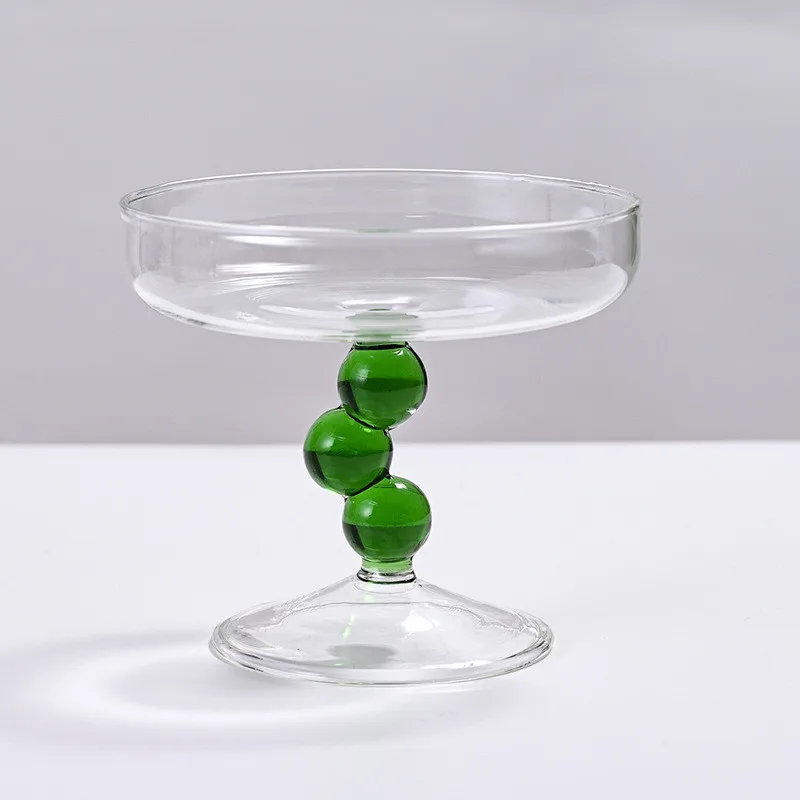 Glass Cup Jelly Beans Twisty Goblet Drinking Glasses for Drinks Frosted Sweetmeats Cup of Ice Cream Cereal Fruit Bowl