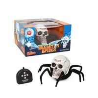 Remote Control Skull Spider Toy Infrared RC Halloween Scary Skeleton Spider Horrible Toys With Light Prank Props For Party Gifts 1