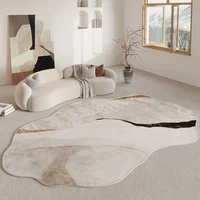 Luxury Retro Carpets for Living Room Irregular Shape Bedroom Decor Soft Carpet Modern Art Cloakroom Rug Thickened Anti-slip Mat 1