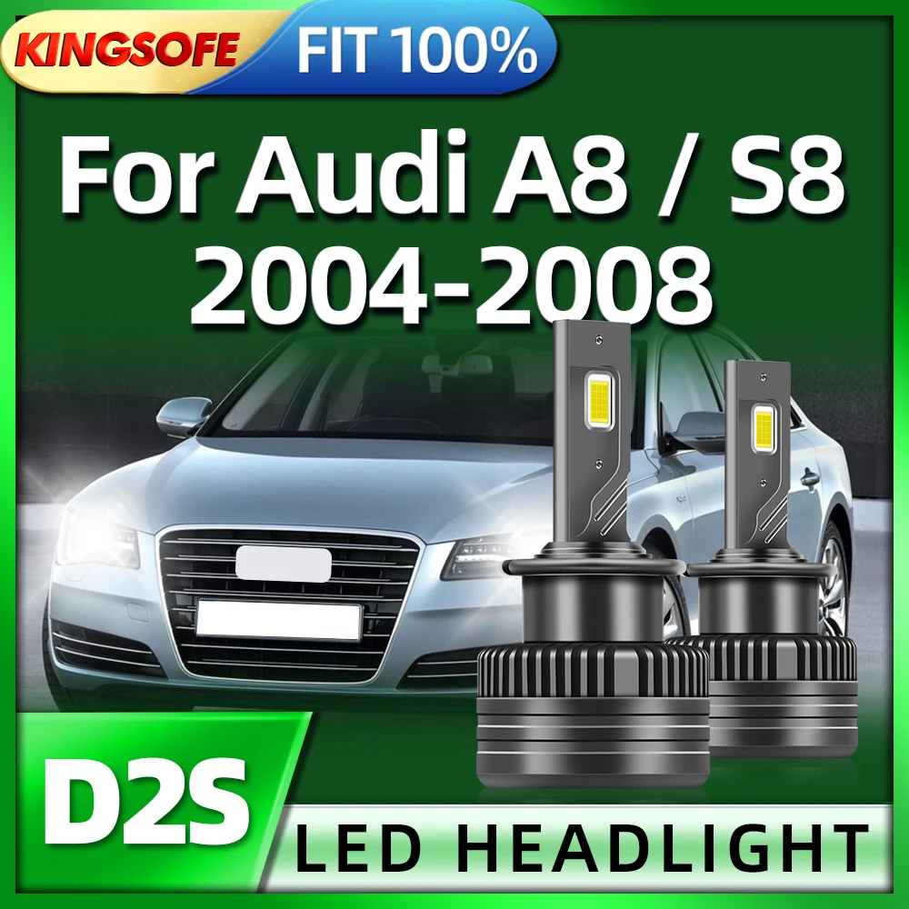 

Roadsun LED D2S Car Headlight 40000Lm Plug and Play 6000K White Bright Xenon Bulbs For Audi A8 S8 2004 2005 2006 2007 2008