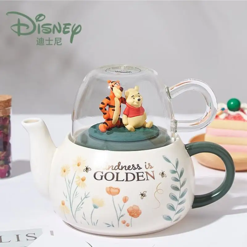 

Disney Winnie The Pooh Tigge Tea Pot With Tea Cup Coffee Brewing Cup Ceramic Material Electric Pottery Heating Birthday Gift Toy