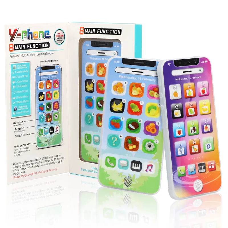 Kids Early Educational Mobile Phone Toy Children English Learning Music Cellphone with Light and Sound for Baby Infant Gift 6