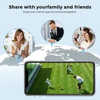 2 caméras de sécurité WiFi PTZ 15MP 8K 2.4G/5G à trois objectifs et trois écrans, caméra de surveillance extérieure avec détection humaine, application O-KAM PRO 3