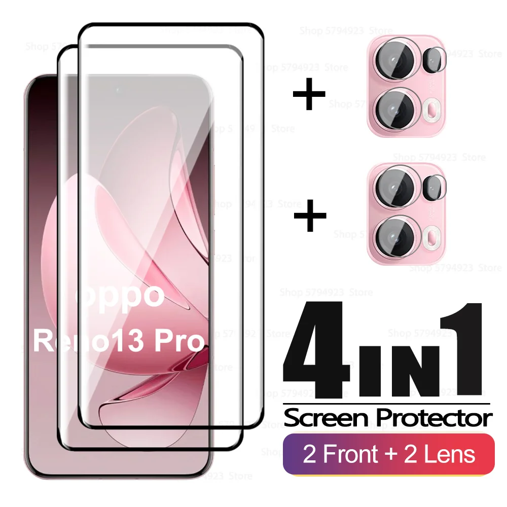 Premium 6-in-1 Tempered Glass Screen & Camera Protector with Curved Glass Cover