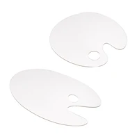 2/3Pcs Acrylic Paint Palette Clear Palette Oval/Round Designs with Thumb Hole for Kid Artist Watercolor Drawing DIY Wall Art 1