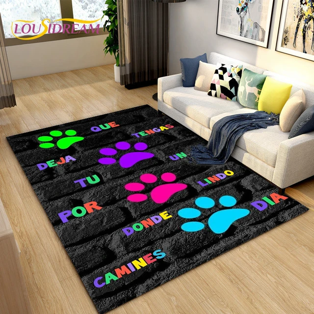 3D Pets Footprint Sole Series Area Rug Large,Carpet Rug for Living Room  Bedroom Sofa Doormat