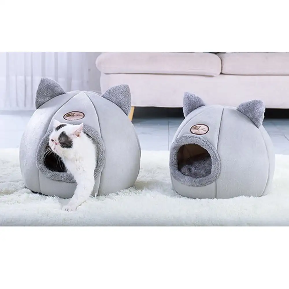 Plush Enclosed Cat Cave Bed 3