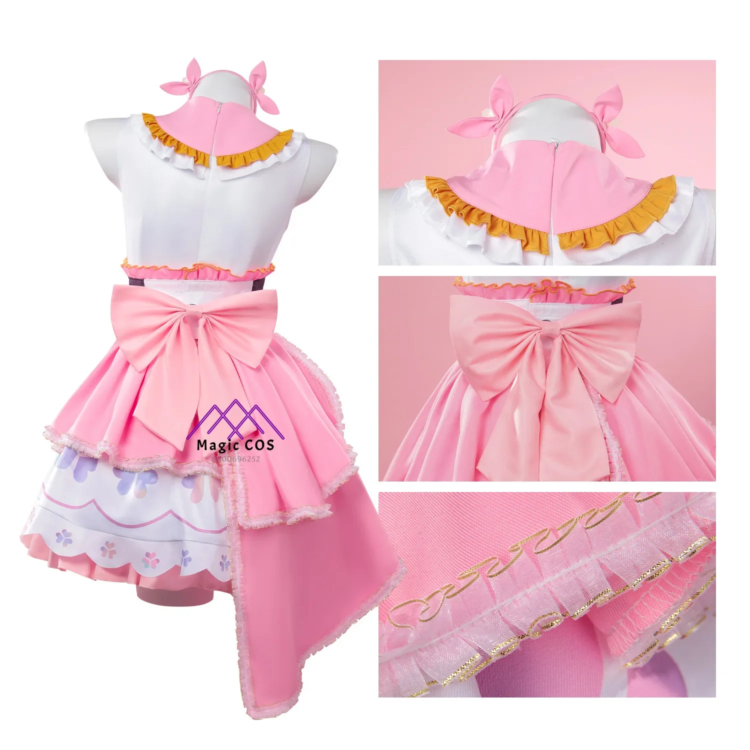 Project Sekai Movie: Kowareta Sekai To Utaenai Anime Cosplay Momoi Airi Costume Play Uniform Headdress Set Outfit Comic Con