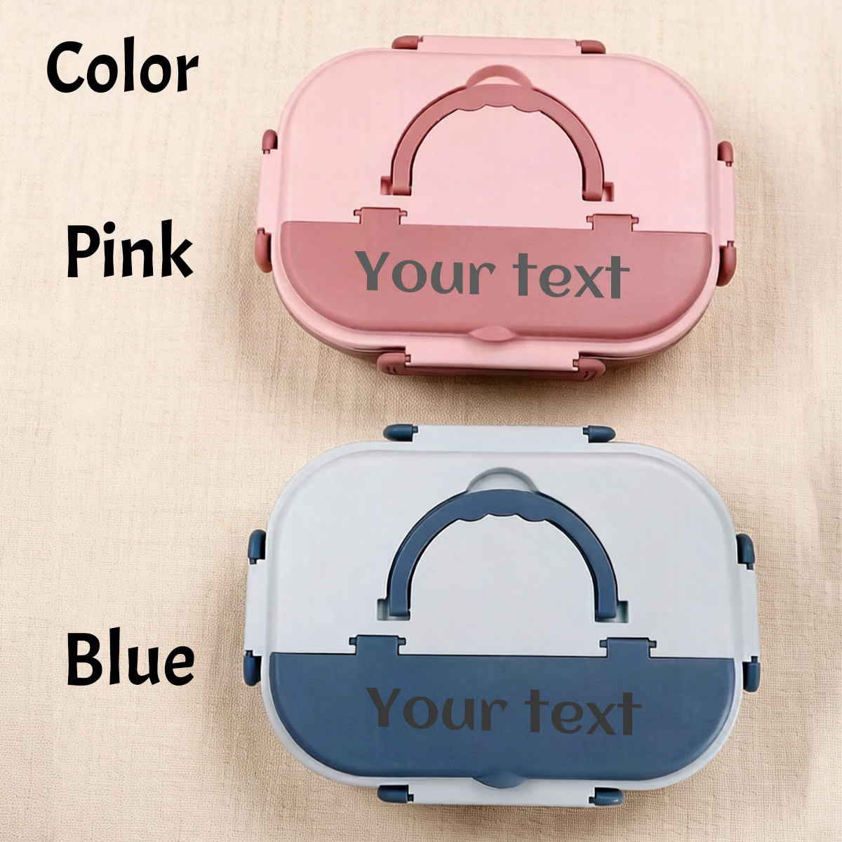 Custom Name Bento Lunch Box,Personalized 304 Material Stainless Steel Lunch Box,Birthday Gifts,Dinner Plate Compartment,Students - 6
