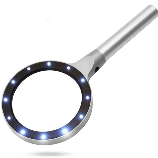 Best Magnifying Glasses Light Hobbies  Magnifying Glass Led Lights - 75mm  Lighted - Aliexpress