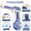 Electric Water Gun, Desert Eagle Rechargeable Automatic Squirt Guns Up to 32 FT, Outdoor Summer Toys for Kids Adults Pool Beach 2