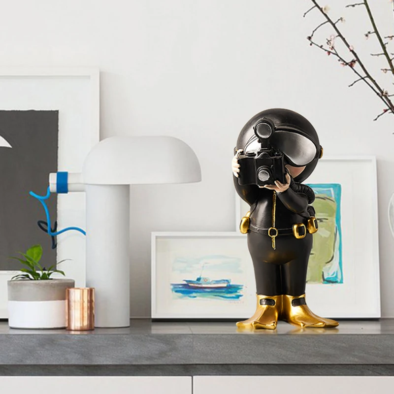 

Home Decor Silver Submarine Decoration Children's Room Living Room Cabinet Craft Creative Nordic Diver Figurine Wedding Gift