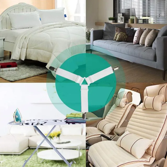 4Db /Beállítható Állítható Ágy Illesztett Lappántok Ágyak Lepedő Hálószekrény Hálószalag Rugalmas Nem Csúszás Klip Takaró Megfogó Otthoni Textil - Image 6