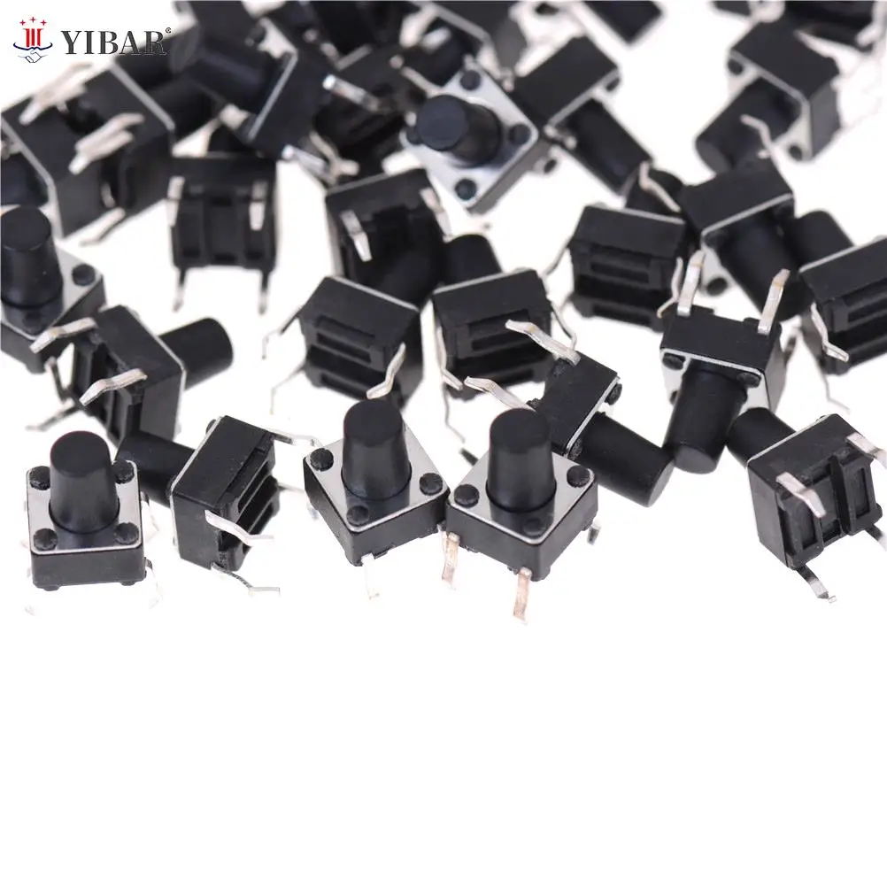 

50pcs/lot 6x6x8MM 4PIN Tactile Tact Push Button Micro Switch Direct Self-Reset