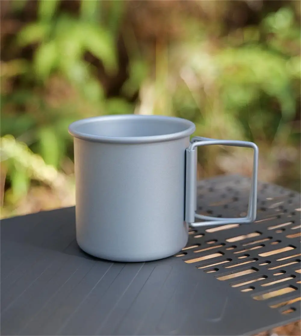 Description Picture 5 of itemCamping Mug Titanium Cup Tourist Tableware Picnic Utensils Outdoor Kitchen Equipment Travel Cooking set Cookware Hiking