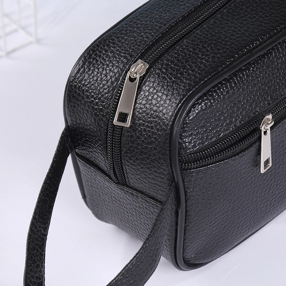 Men Wallets Retro PU Leather Business Handbags Vintage Wristlet Bag Mobile Phone Storage Coin Purse Fashion Woman Coametics Bag