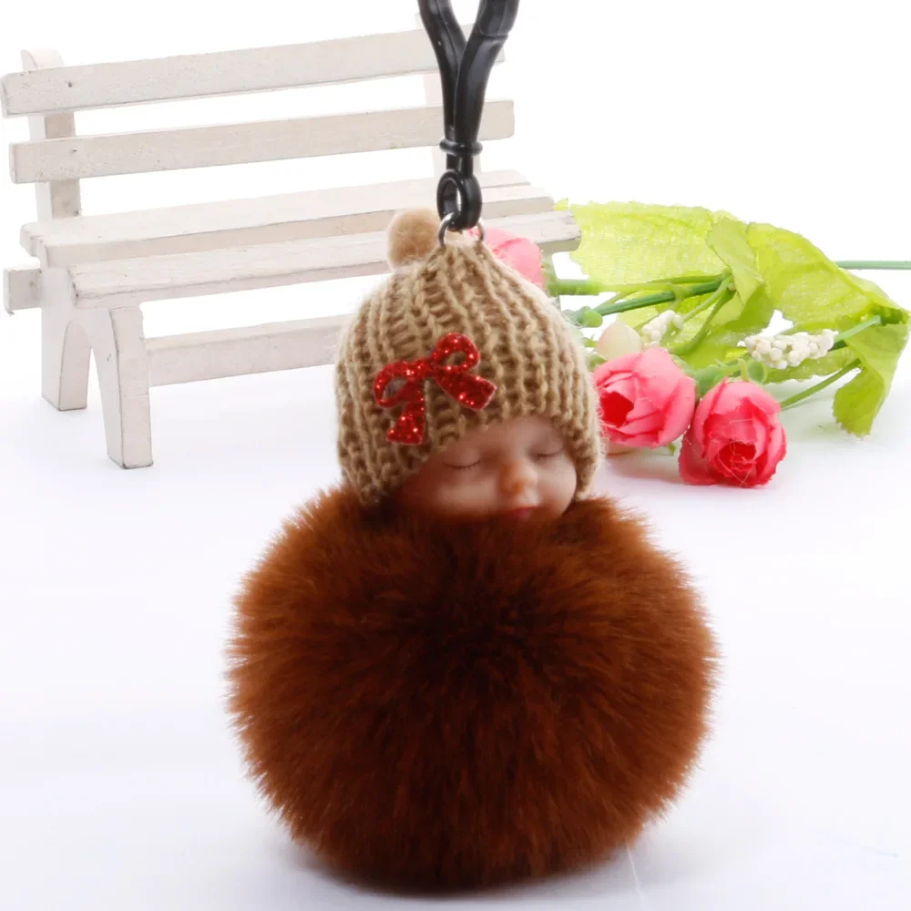 Kawaii Plush Keychain Doll for Kids Car Key Holder