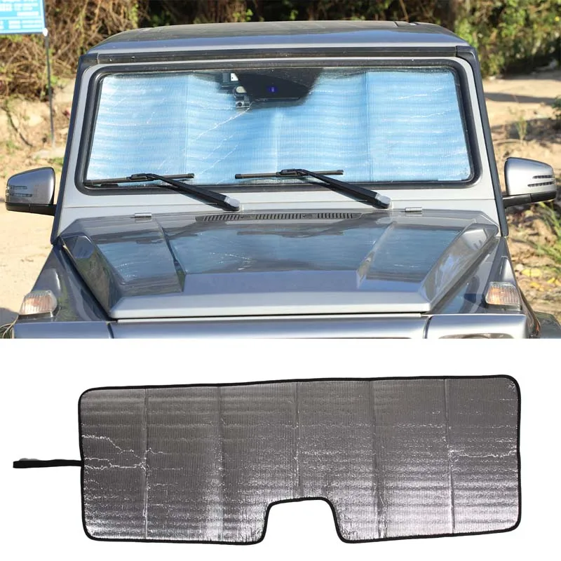 Für mercedes-benz g-klasse w463 2012-2015 auto windschutz scheibe sonnenschutz front fenster vorhang sommer uv reflektierende sonnenschutz abdeckung