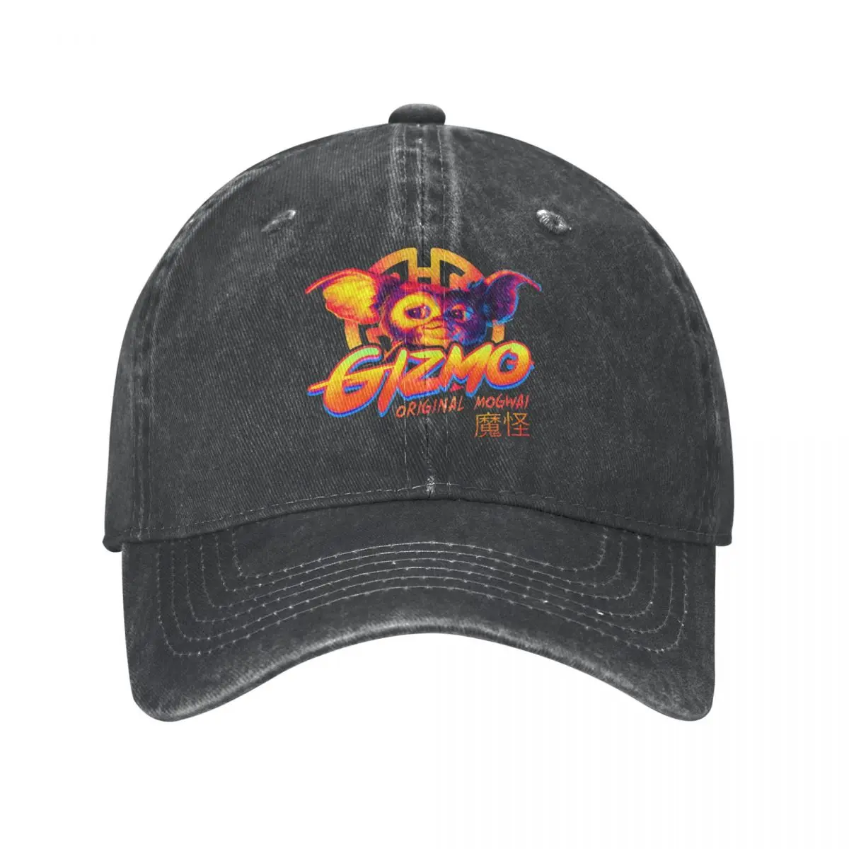

Original Mogwai Gremlins Baseball Caps Fashion Distressed Denim Washed Film 80S Snapback Hat for Men Women Workouts Hats Cap